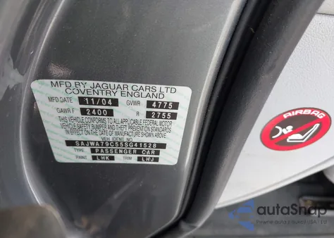 2005 Jaguar Xj Xj8 L from USA, damaged, VIN SAJWA79C55SG41528